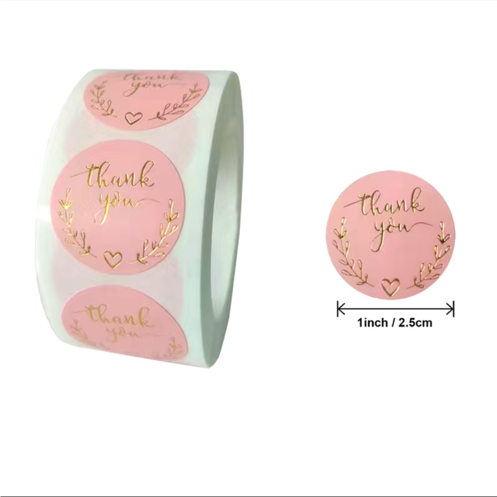 500PCS Round Thank You Stickers